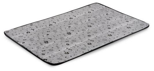 Legowisko dla psa mata 50x70 cm wodoodporne kości czarne - | yesplease