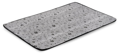 Legowisko dla psa mata 80x60 cm wodoodporne kości czarne - | yesplease