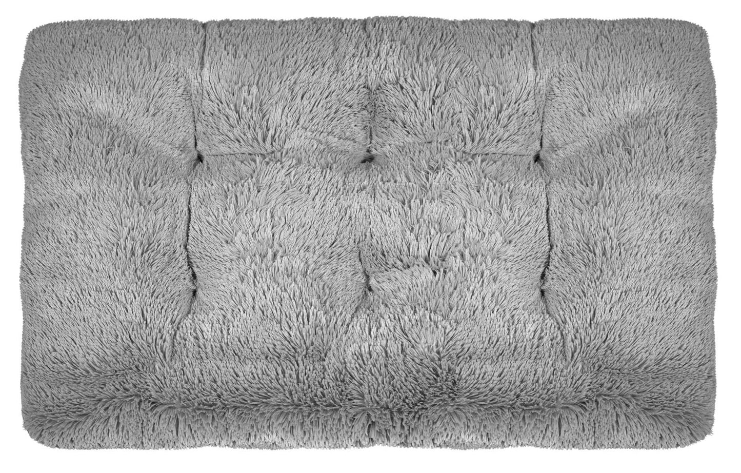Legowisko dla psa poduszka wysoki bok shaggy 100x70 cm jasnoszare - | yesplease