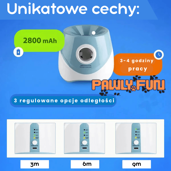 Pawly Fun – Automatyczny wyrzutnik piłek dla psa - | yesplease