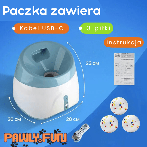Pawly Fun – Automatyczny wyrzutnik piłek dla psa - | yesplease