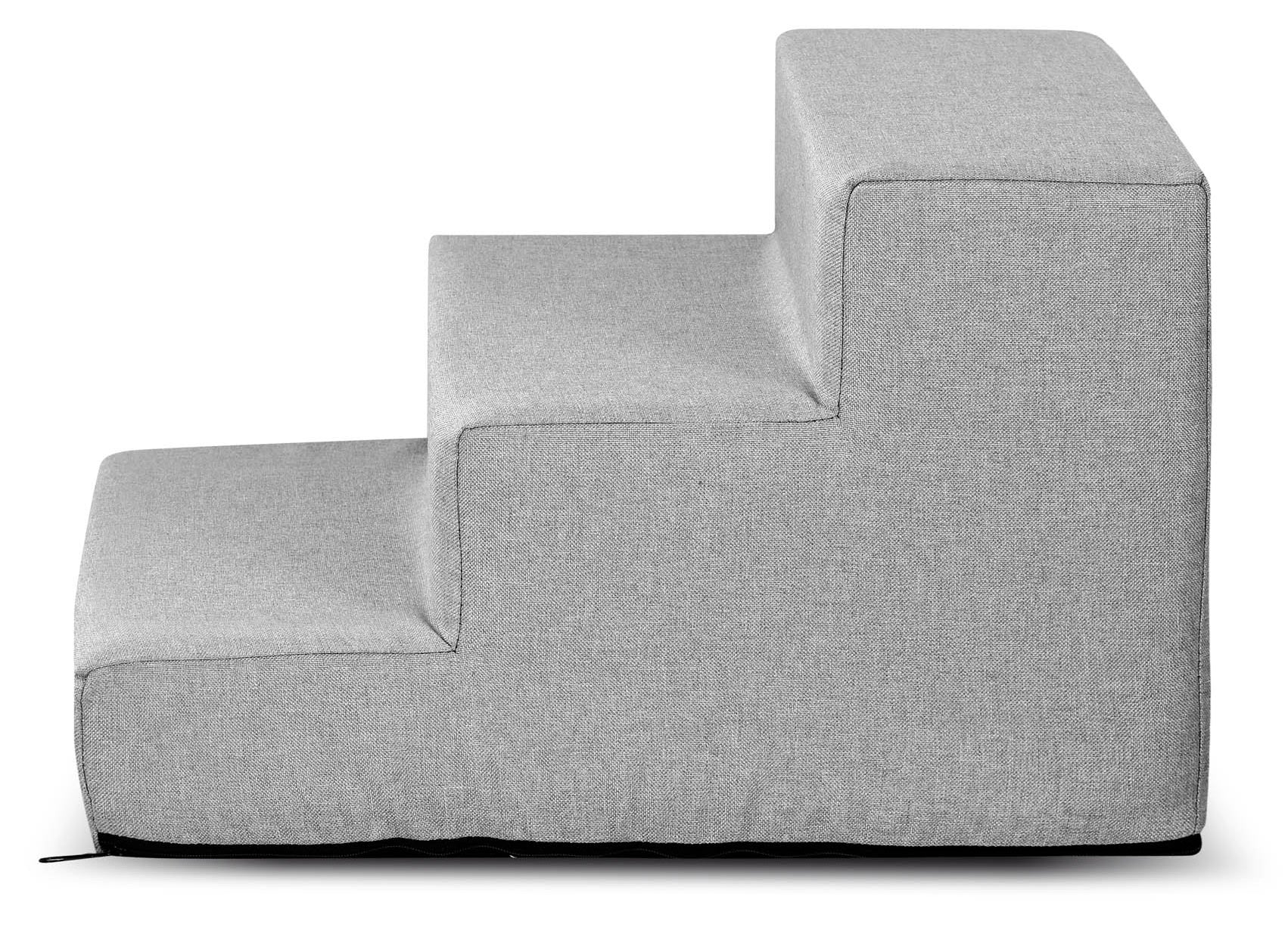 Schody 3 stopniowe rozbieralne, antyslip 45x30x30 cm len szary - | yesplease